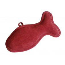 Fish Suede Leather Toy - Red